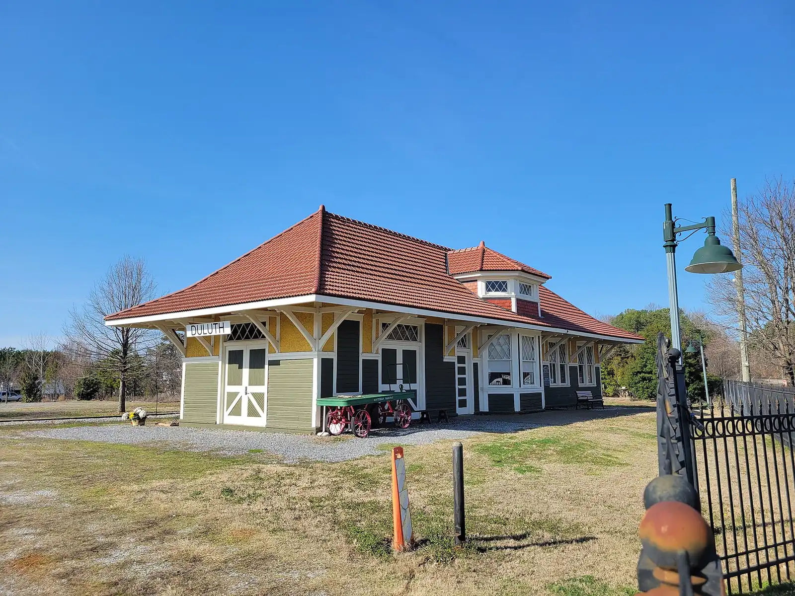 The 1871 Duluth train depot, now at the Southeastern Railway Museum on Buford Highway