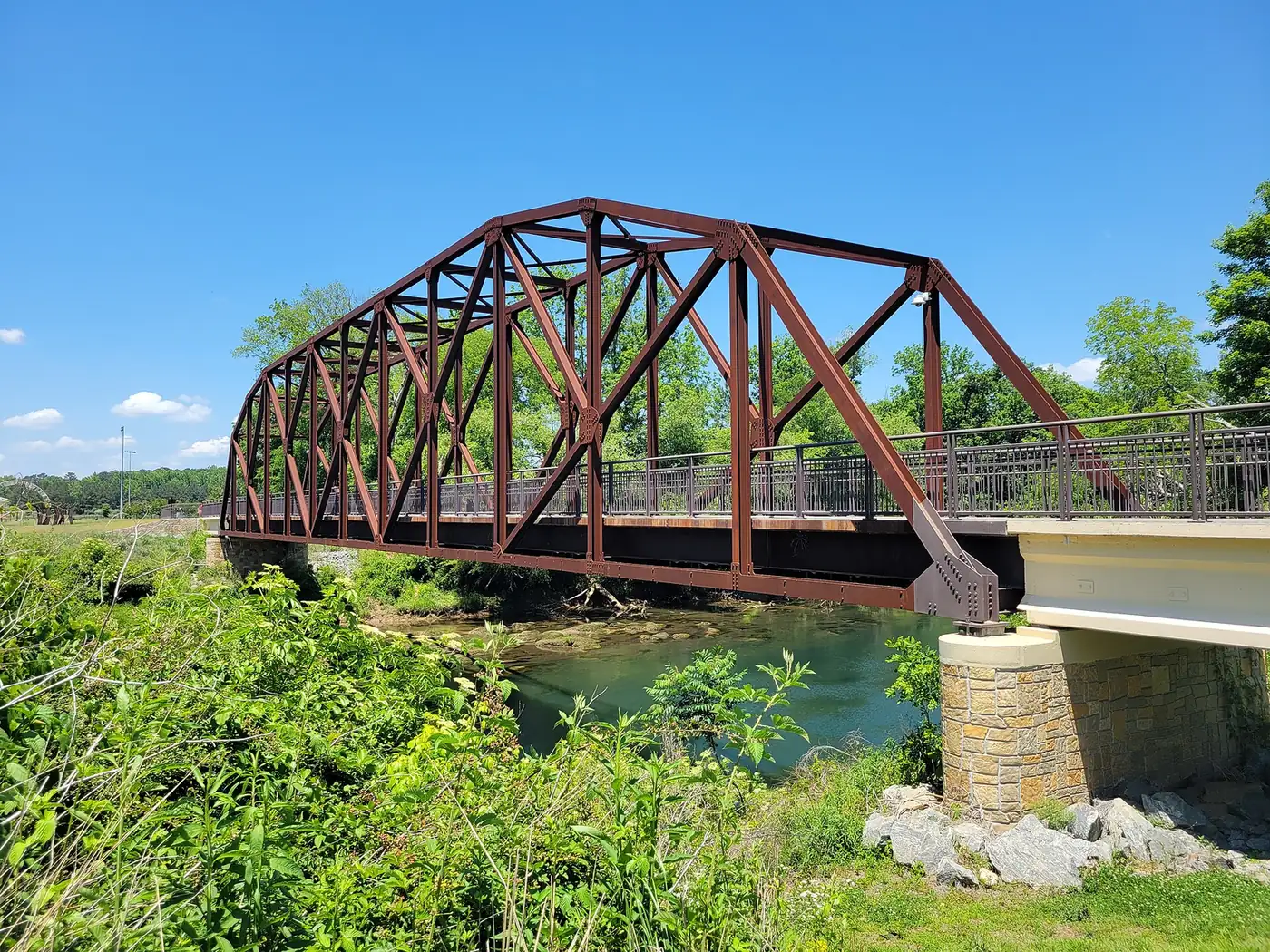 The rebuilt Rogers Bridge over the Chattahoochee River at Duluth
