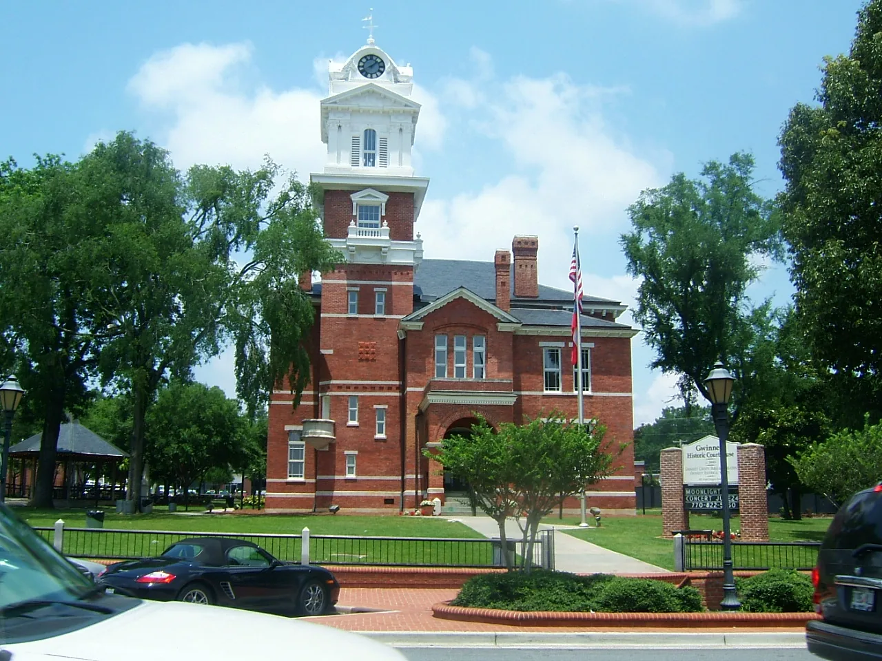 The historic Gwinnett County Courthouse in Lawrenceville, seen from West Crogan Street