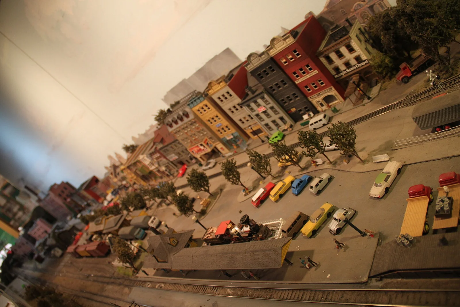 A model railroad layout inside the Southeastern Railway Museum in Duluth